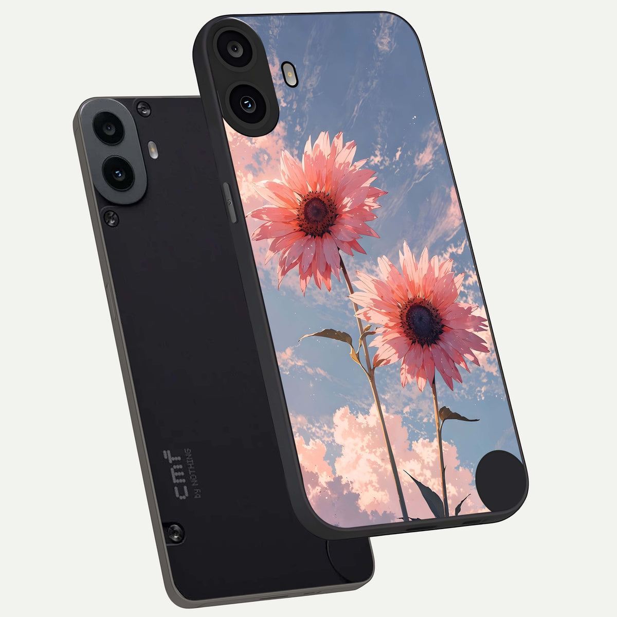  Sun Moon Balance phone case For CMF Phone 1 showing premium glass back cover with detailed artwork