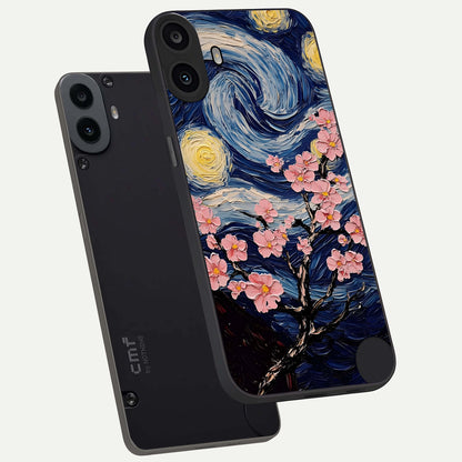  Van Gogh Scenery phone case For CMF Phone 1 showing premium glass back cover with detailed artwork