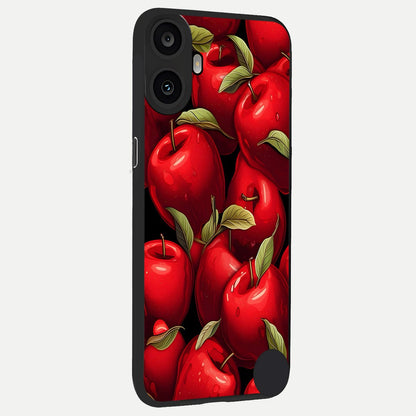  Apple Pattern back cover For CMF Phone 1 slim fit glass case with vibrant aesthetic design