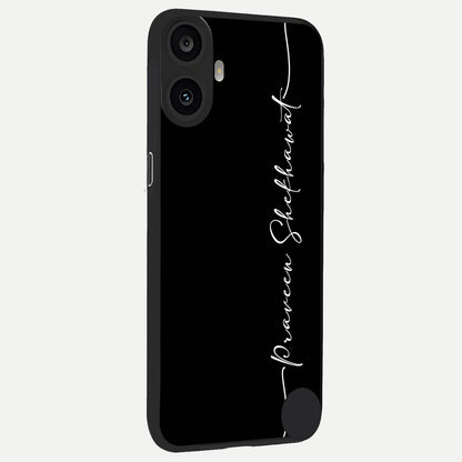  Black Tune Custom Name back cover For CMF Phone 1 slim fit glass case with vibrant aesthetic design