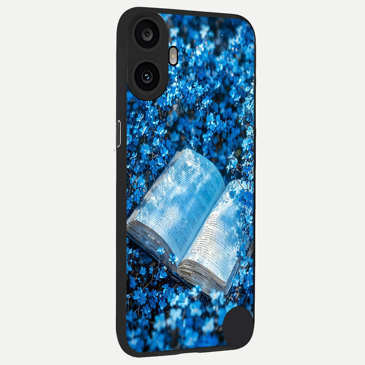  Blue Bloom Tales back cover For CMF Phone 1 slim fit glass case with vibrant aesthetic design