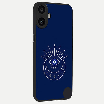  Blue Evil Eye back cover For CMF Phone 1 slim fit glass case with vibrant aesthetic design