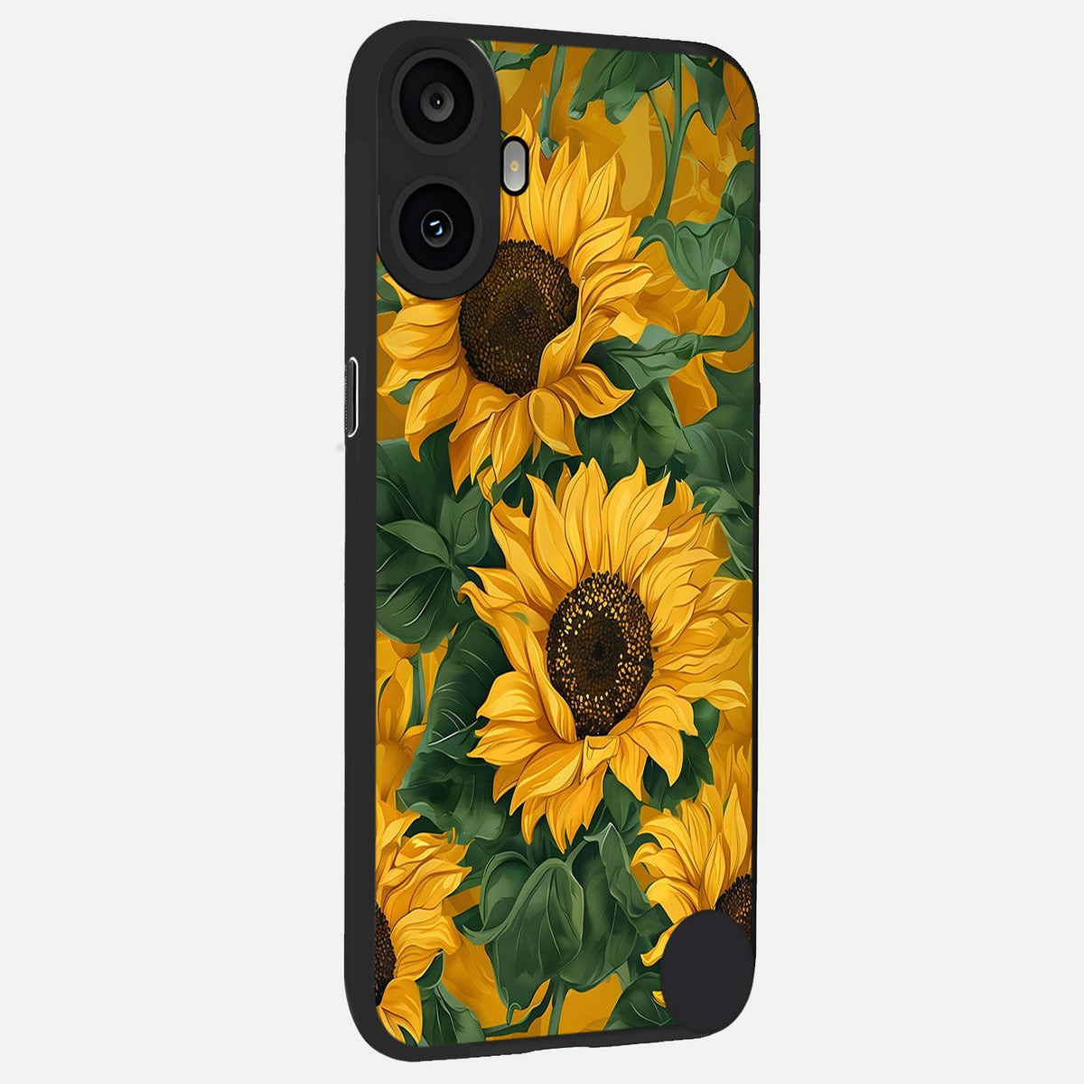  Bright Sunflower Bloom back cover For CMF Phone 1 slim fit glass case with vibrant aesthetic design