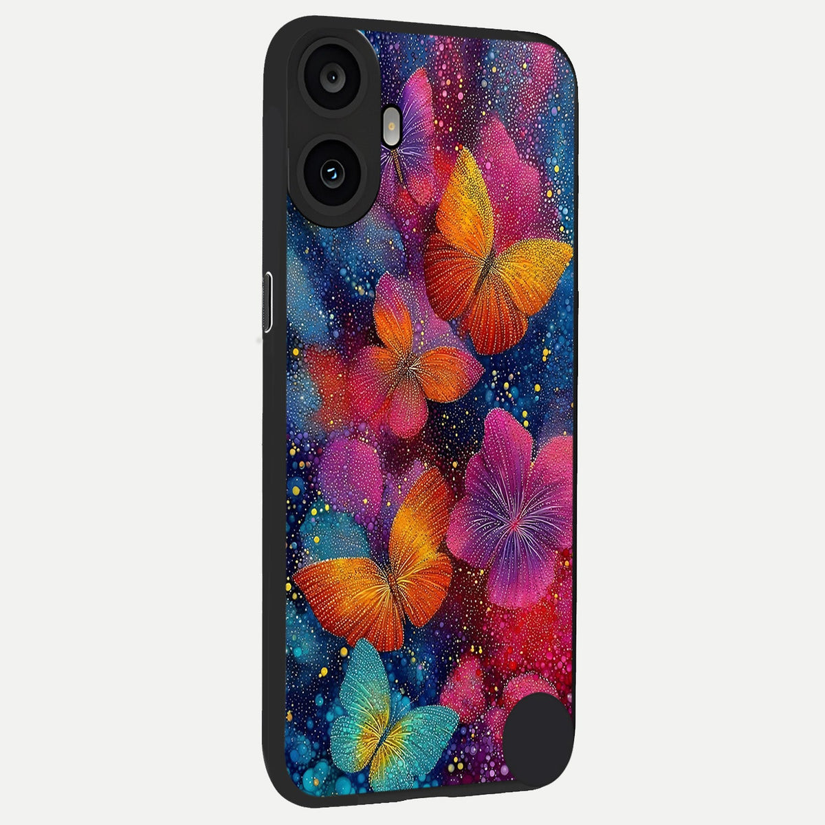  Butterfly Dream Mist back cover For CMF Phone 1 slim fit glass case with vibrant aesthetic design