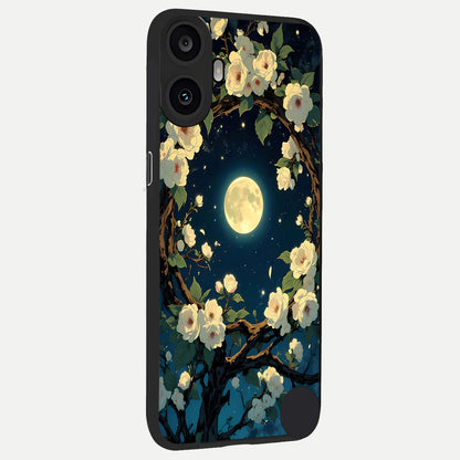  Celestial Moon And Flower back cover For CMF Phone 1 slim fit glass case with vibrant aesthetic design