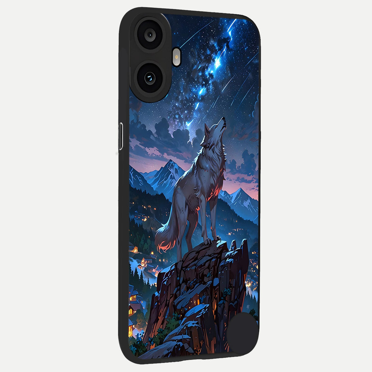  Celestial Wolf Howl back cover For CMF Phone 1 slim fit glass case with vibrant aesthetic design