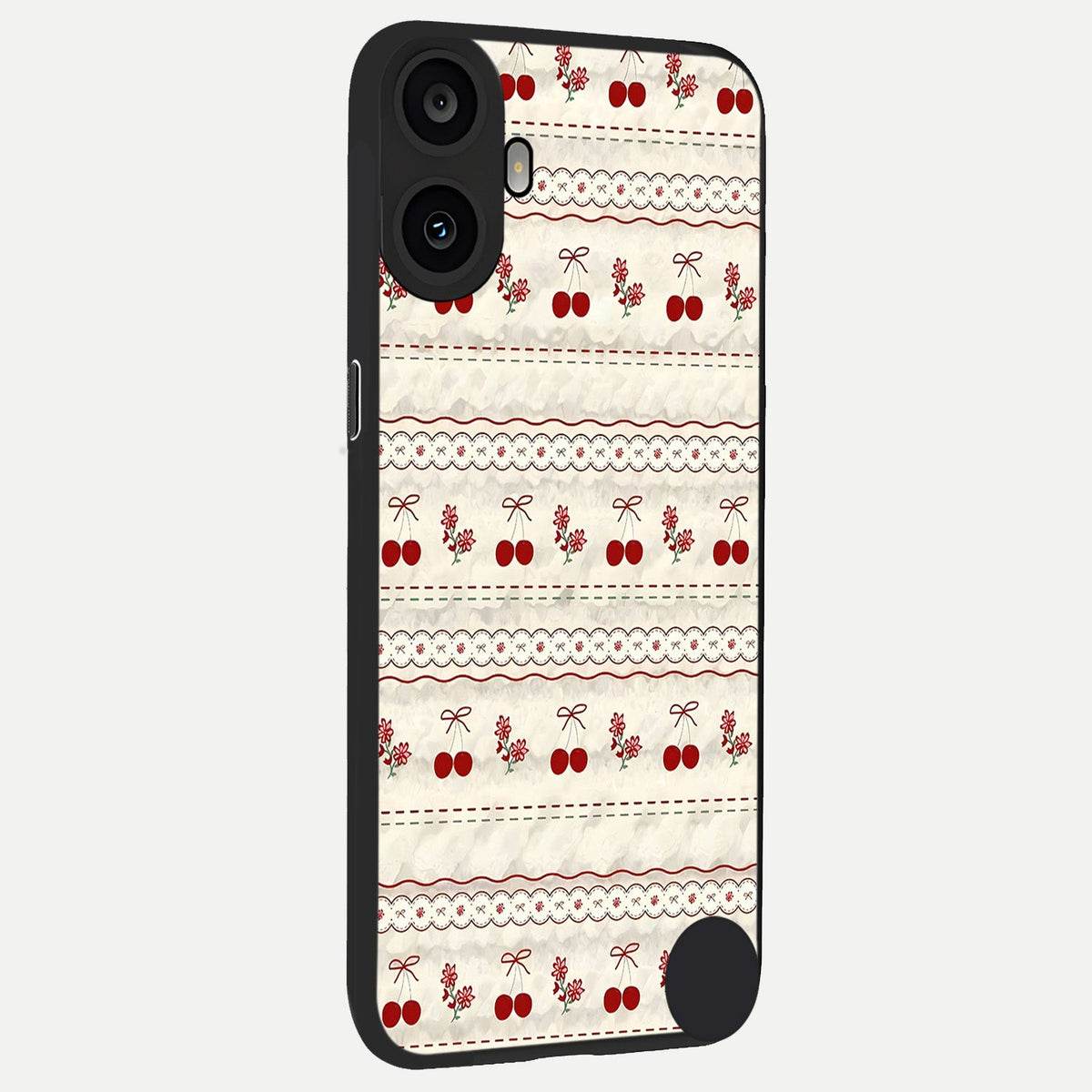  Cherry Bloom Charm back cover For CMF Phone 1 slim fit glass case with vibrant aesthetic design