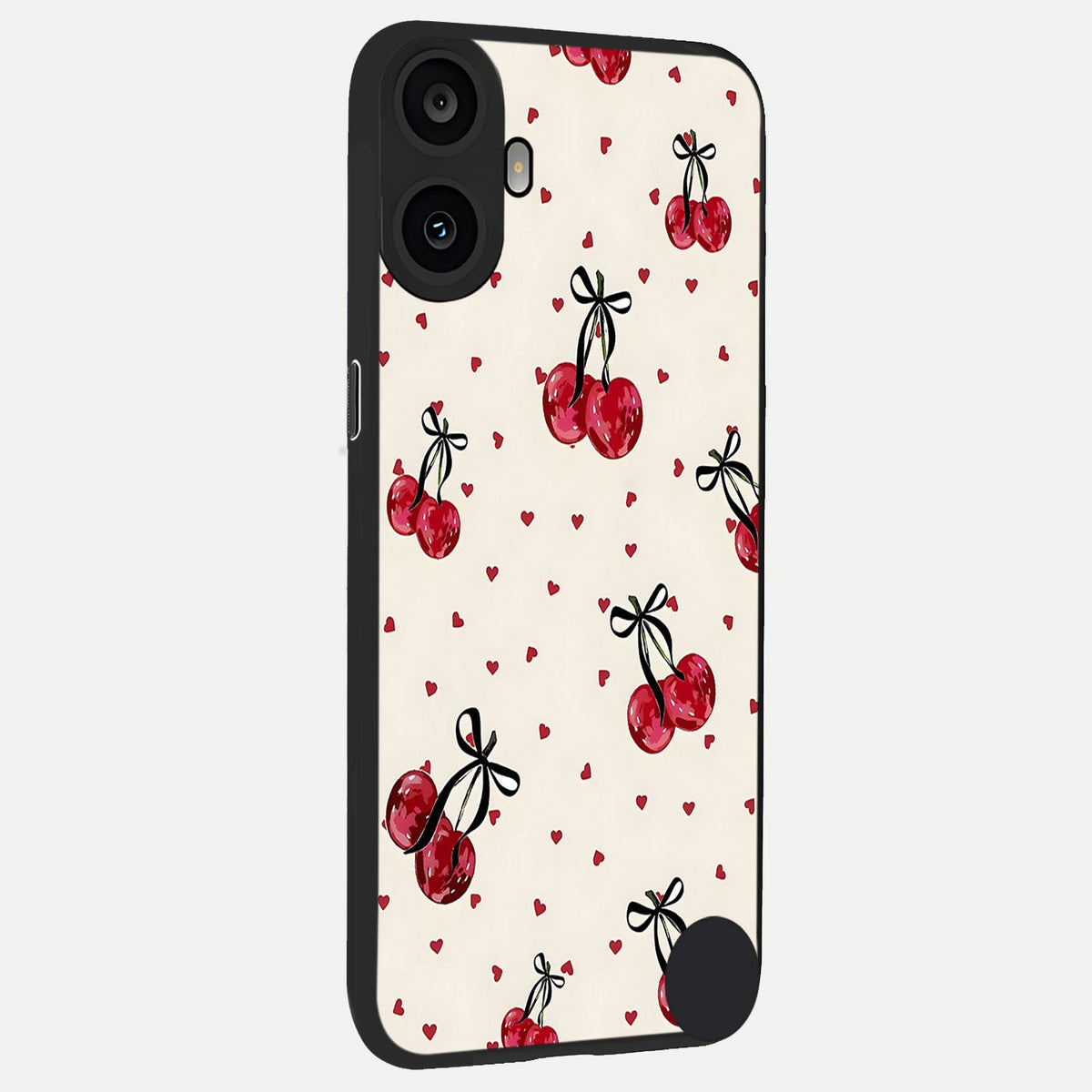  Cherry Heart Bow back cover For CMF Phone 1 slim fit glass case with vibrant aesthetic design