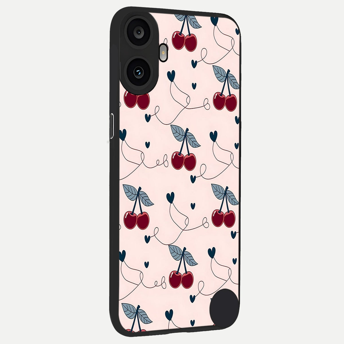 Cherry Heart Line back cover For CMF Phone 1 slim fit glass case with vibrant aesthetic design