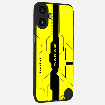  Circuit CYBERPUNK Custom Name back cover For CMF Phone 1 slim fit glass case with vibrant aesthetic design