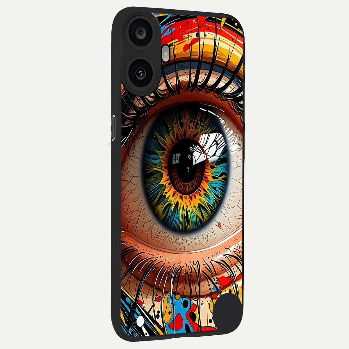  Colorful Eye back cover For CMF Phone 1 slim fit glass case with vibrant aesthetic design