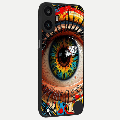  Colorful Eye back cover For CMF Phone 1 slim fit glass case with vibrant aesthetic design