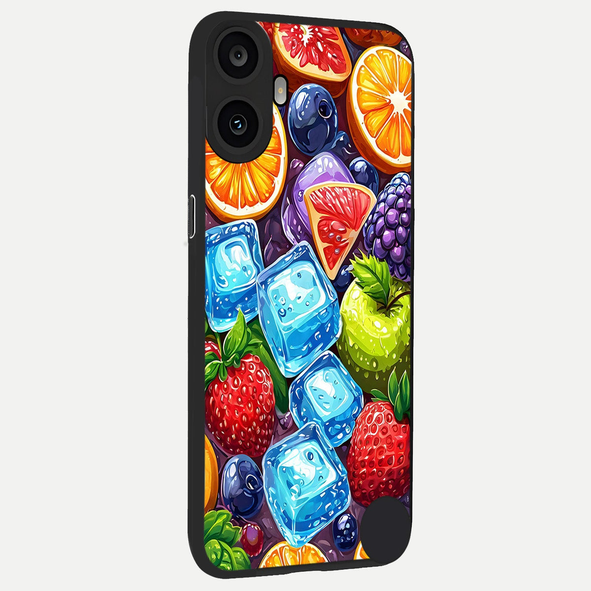  Colorful Fruits with Ice back cover For CMF Phone 1 slim fit glass case with vibrant aesthetic design