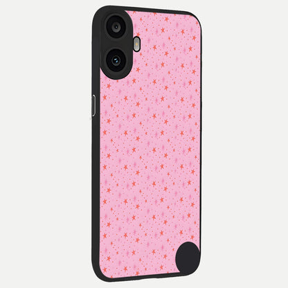  Cosmic Pink Sparkle back cover For CMF Phone 1 slim fit glass case with vibrant aesthetic design
