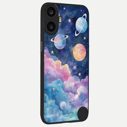  Cosmic Planet Dreams back cover For CMF Phone 1 slim fit glass case with vibrant aesthetic design