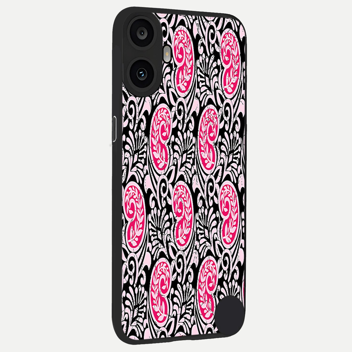  Crimson Paisley Charm back cover For CMF Phone 1 slim fit glass case with vibrant aesthetic design
