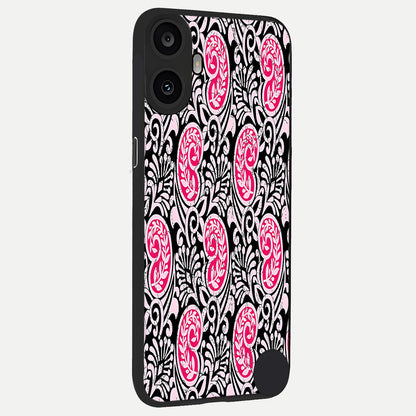  Crimson Paisley Charm back cover For CMF Phone 1 slim fit glass case with vibrant aesthetic design