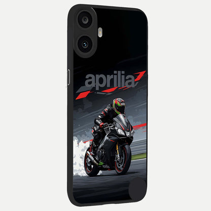  Dark Aprilla back cover For CMF Phone 1 slim fit glass case with vibrant aesthetic design