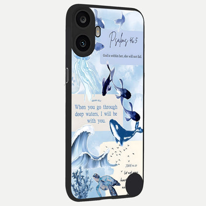  Faithful Ocean Promise back cover For CMF Phone 1 slim fit glass case with vibrant aesthetic design