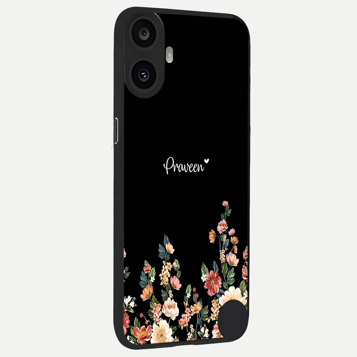  Floral Design Personalized Custom Name back cover For CMF Phone 1 slim fit glass case with vibrant aesthetic design
