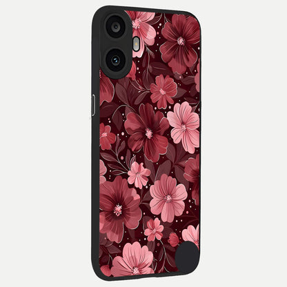 Flower Blush Bloom back cover For CMF Phone 1 slim fit glass case with vibrant aesthetic design
