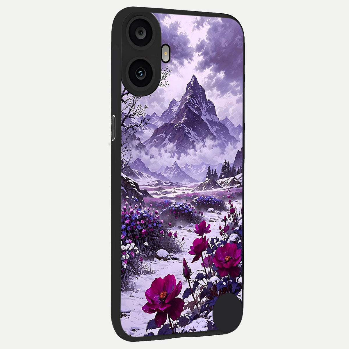  Flower Mountain View back cover For CMF Phone 1 slim fit glass case with vibrant aesthetic design