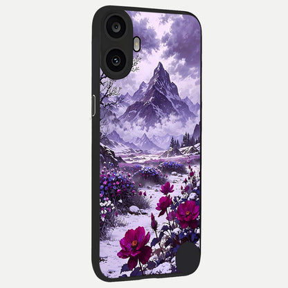  Flower Mountain View back cover For CMF Phone 1 slim fit glass case with vibrant aesthetic design