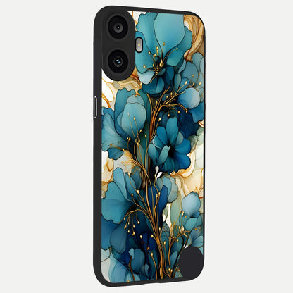  Golden Bloom Symphony back cover For CMF Phone 1 slim fit glass case with vibrant aesthetic design