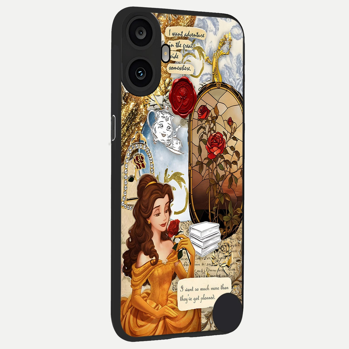  Golden Dream Belle back cover For CMF Phone 1 slim fit glass case with vibrant aesthetic design