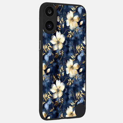  Golden Midnight Bloom back cover For CMF Phone 1 slim fit glass case with vibrant aesthetic design