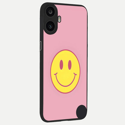  Happy Pink Mood back cover For CMF Phone 1 slim fit glass case with vibrant aesthetic design