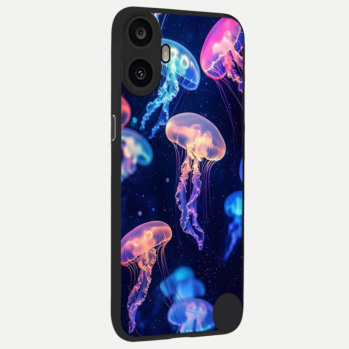  Jellyfish Pattern back cover For CMF Phone 1 slim fit glass case with vibrant aesthetic design