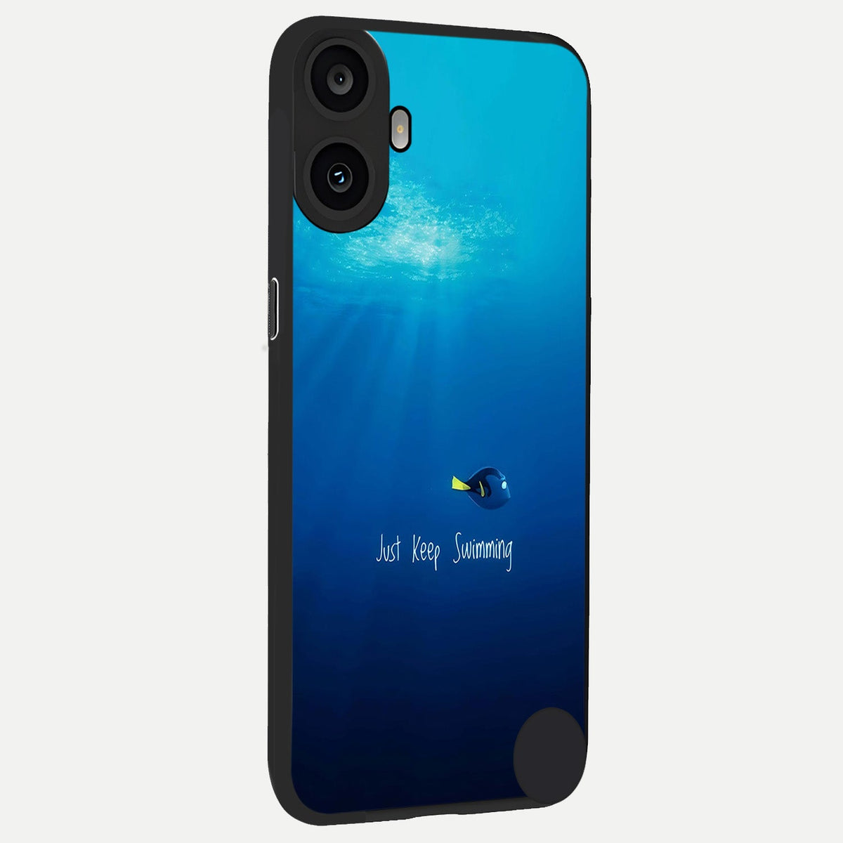  Just Keep Swimming back cover For CMF Phone 1 slim fit glass case with vibrant aesthetic design