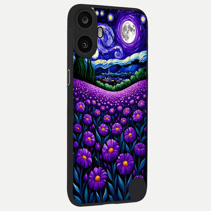  Lavender Moon Field back cover For CMF Phone 1 slim fit glass case with vibrant aesthetic design