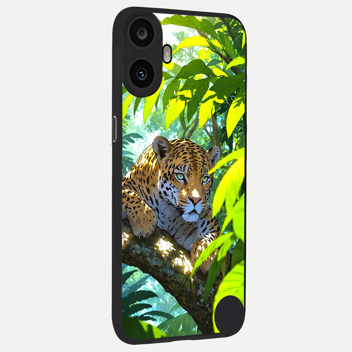  Leopard in Jungle back cover For CMF Phone 1 slim fit glass case with vibrant aesthetic design