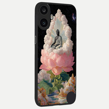  Lotus Divine Peace back cover For CMF Phone 1 slim fit glass case with vibrant aesthetic design