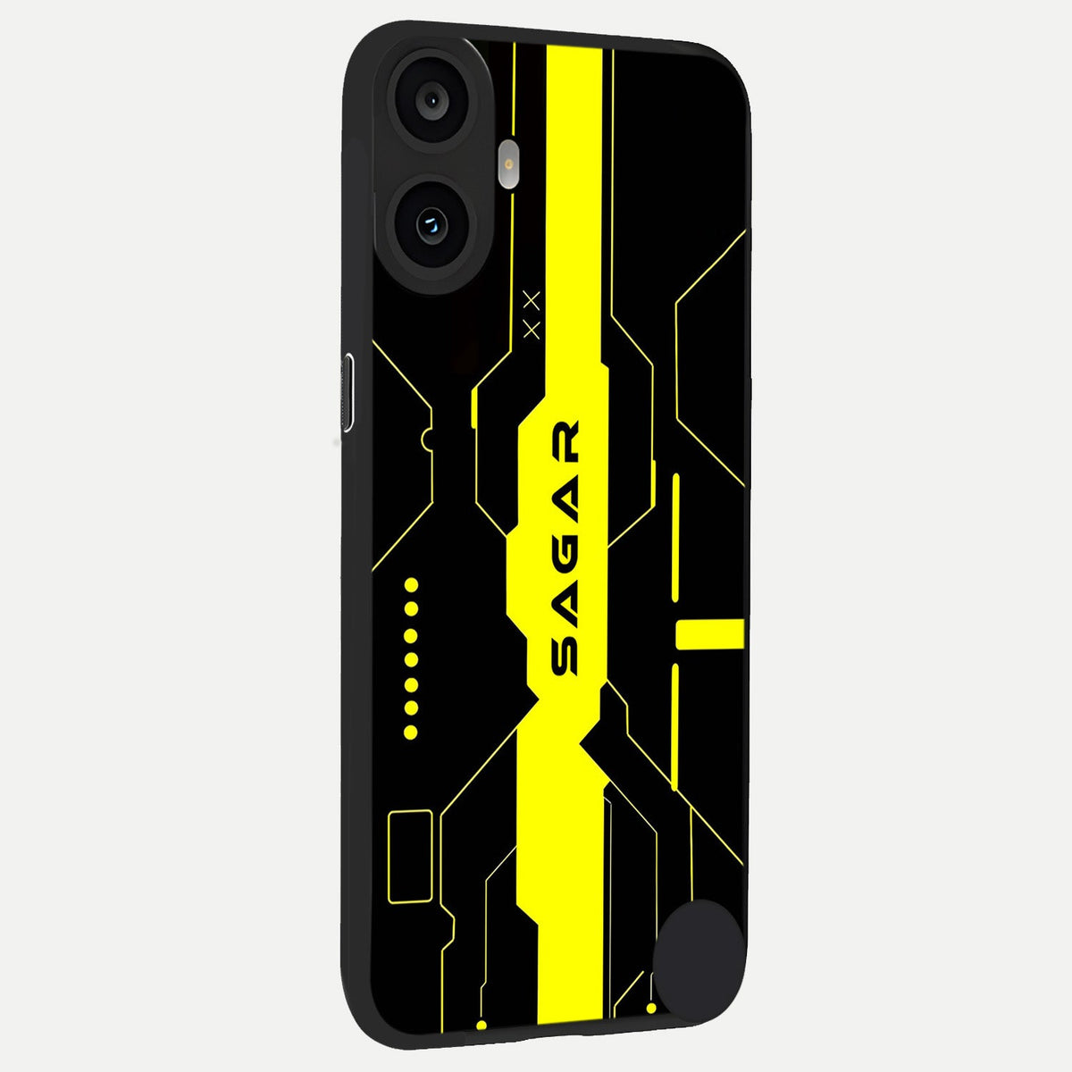  Neon CYBERPUNK Custom Name back cover For CMF Phone 1 slim fit glass case with vibrant aesthetic design