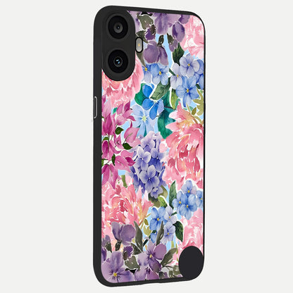  Pastel Floral Mix back cover For CMF Phone 1 slim fit glass case with vibrant aesthetic design