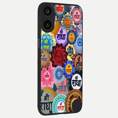  Radha Divine Bloom back cover For CMF Phone 1 slim fit glass case with vibrant aesthetic design