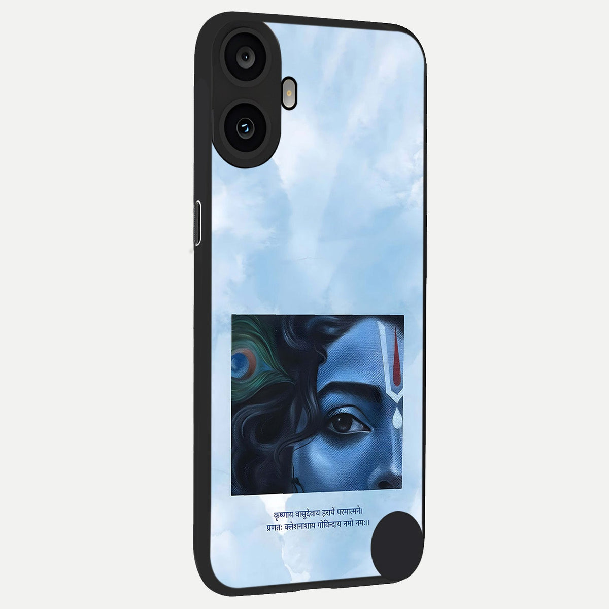  Spiritual Krishna back cover For CMF Phone 1 slim fit glass case with vibrant aesthetic design