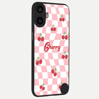  Sweet Cherry Vibes back cover For CMF Phone 1 slim fit glass case with vibrant aesthetic design