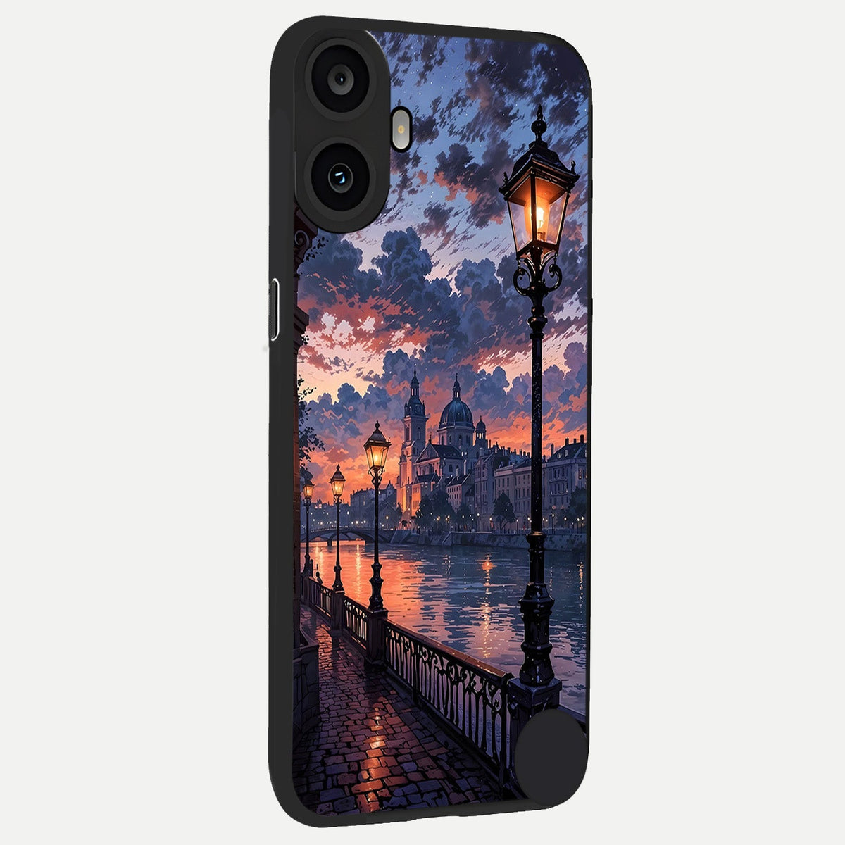  Twilight River Lights back cover For CMF Phone 1 slim fit glass case with vibrant aesthetic design