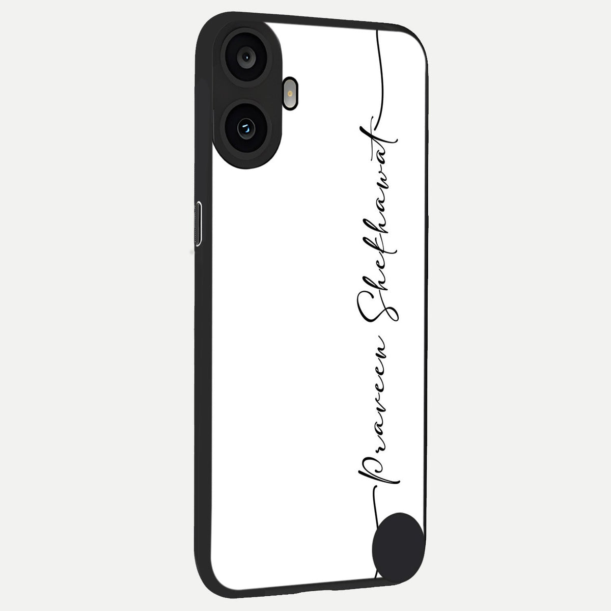  White Tune Custom Name back cover For CMF Phone 1 slim fit personalized glass case with aesthetic design