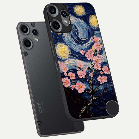  Van Gogh Scenery phone case For Nothing Phone 1 showing premium glass back cover with detailed artwork