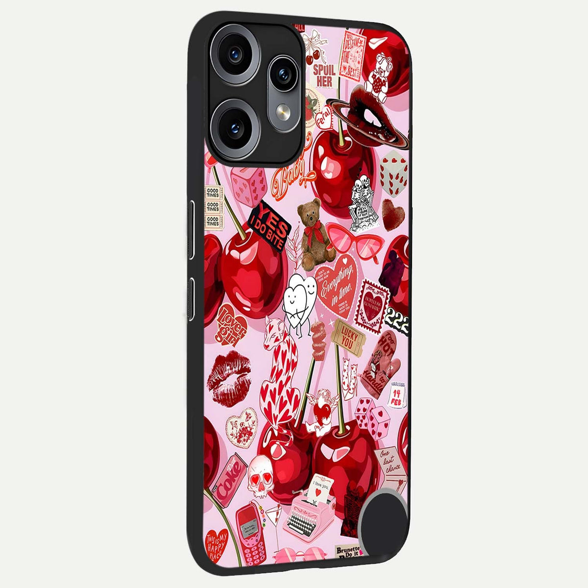  Sweet Cherry Chaos back cover For Nothing Cmf Phone 2 Pro slim fit glass case with vibrant aesthetic design