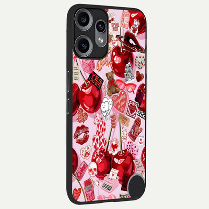  Sweet Cherry Chaos back cover For Nothing Cmf Phone 2 Pro slim fit glass case with vibrant aesthetic design
