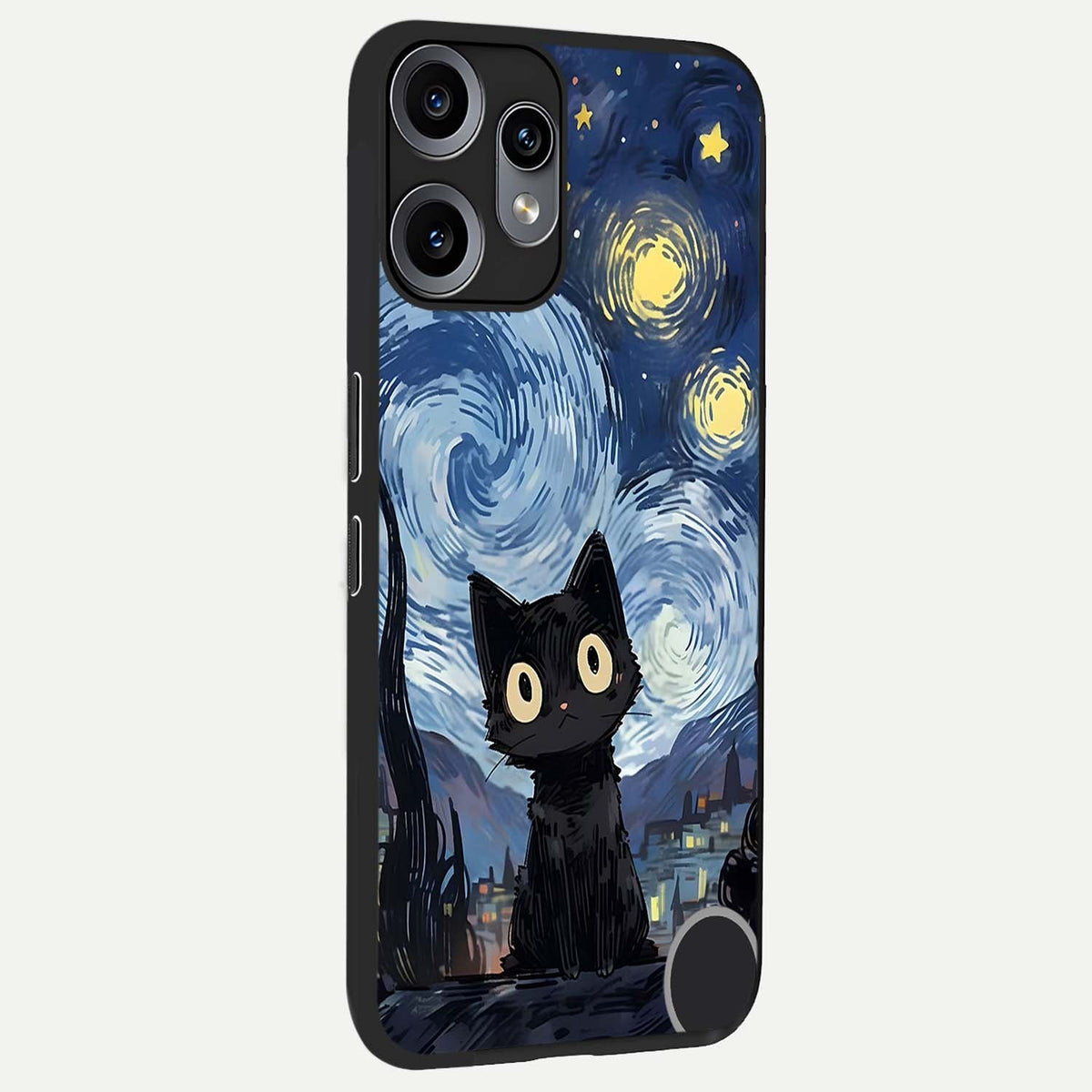 Van Gogh Cat back cover For Nothing Cmf Phone 2 Pro slim fit glass case with vibrant aesthetic design
