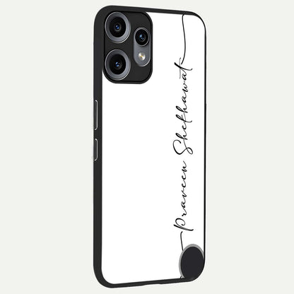  White Tune Custom Name back cover For Nothing Cmf Phone 2 Pro slim fit personalized glass case with aesthetic design