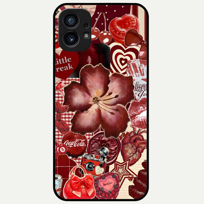  Aesthetic Little Freak Glass Case For Nothing Phone 1 back cover – full design glossy printed glass finish