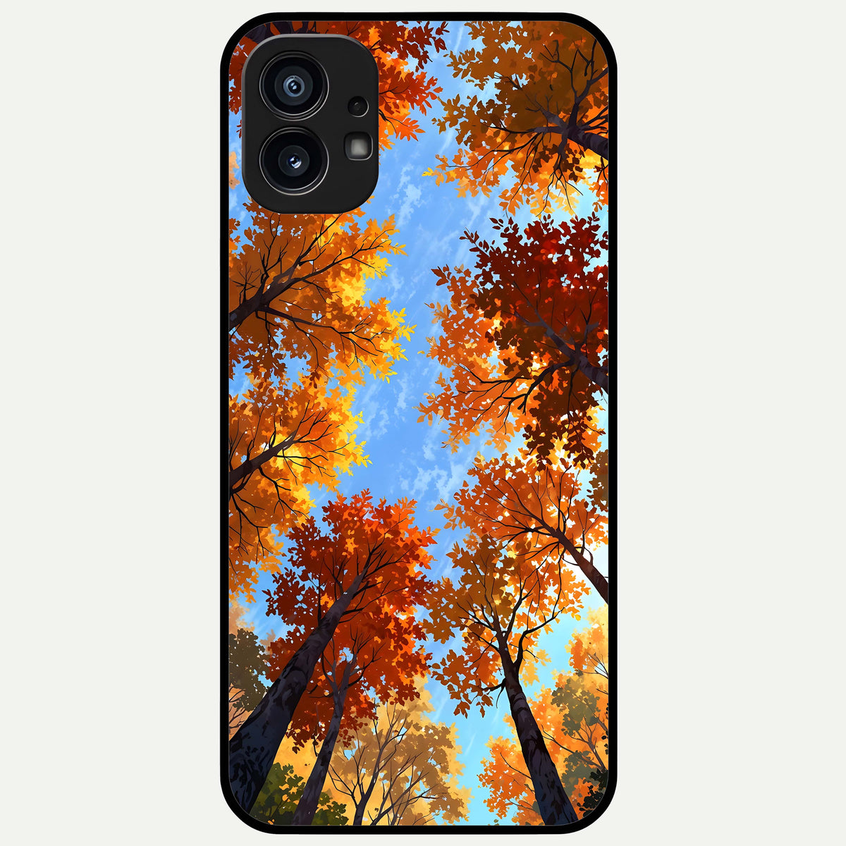  Autumn Sky Rise Glass Case For Nothing Phone 1 back cover – full design glossy printed glass finish